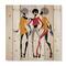 Designart - African American Women Silhouettes II - Modern Print on Natural Pine Wood
